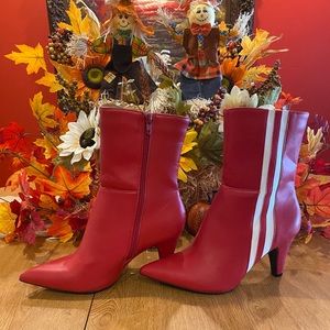 🔥Ladies size 8 red ankle boots